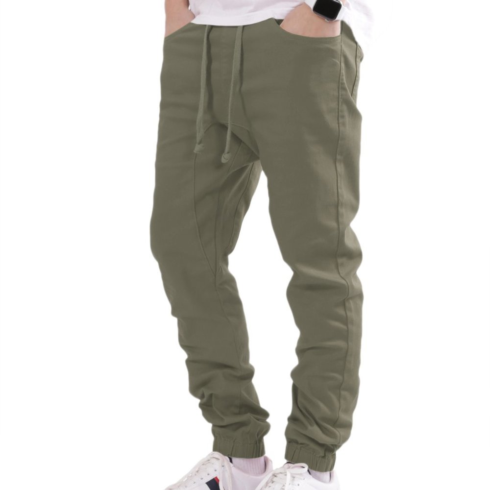 Men's Drawstring Harem Jogger Pants Jade